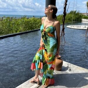 FARM Rio Multicolor High Low Dress